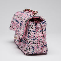 Pre-Loved Chanel ™ Blue/Pink Tweed Mini Flap Bag