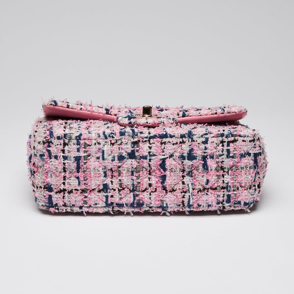 Pre-Loved Chanel ™ Blue/Pink Tweed Mini Flap Bag