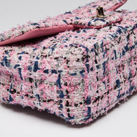 Pre-Loved Chanel ™ Blue/Pink Tweed Mini Flap Bag