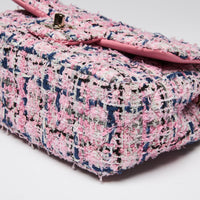 Pre-Loved Chanel ™ Blue/Pink Tweed Mini Flap Bag