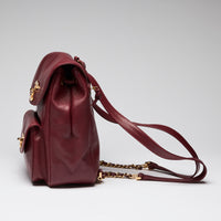 Pre-Loved Chanel™ Red Pebbled Leather Backpack