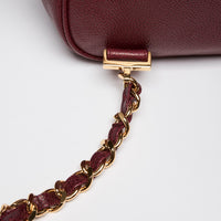 Pre-Loved Chanel™ Red Pebbled Leather Backpack