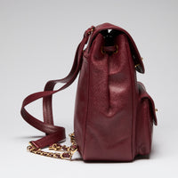 Pre-Loved Chanel™ Red Pebbled Leather Backpack