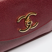 Pre-Loved Chanel™ Red Pebbled Leather Backpack