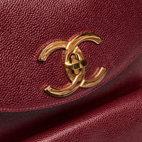 Pre-Loved Chanel™ Red Pebbled Leather Backpack