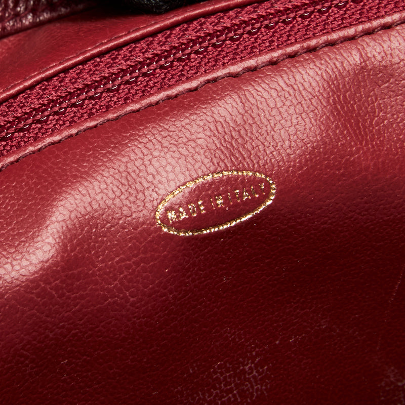 Pre-Loved Chanel™ Red Pebbled Leather Backpack