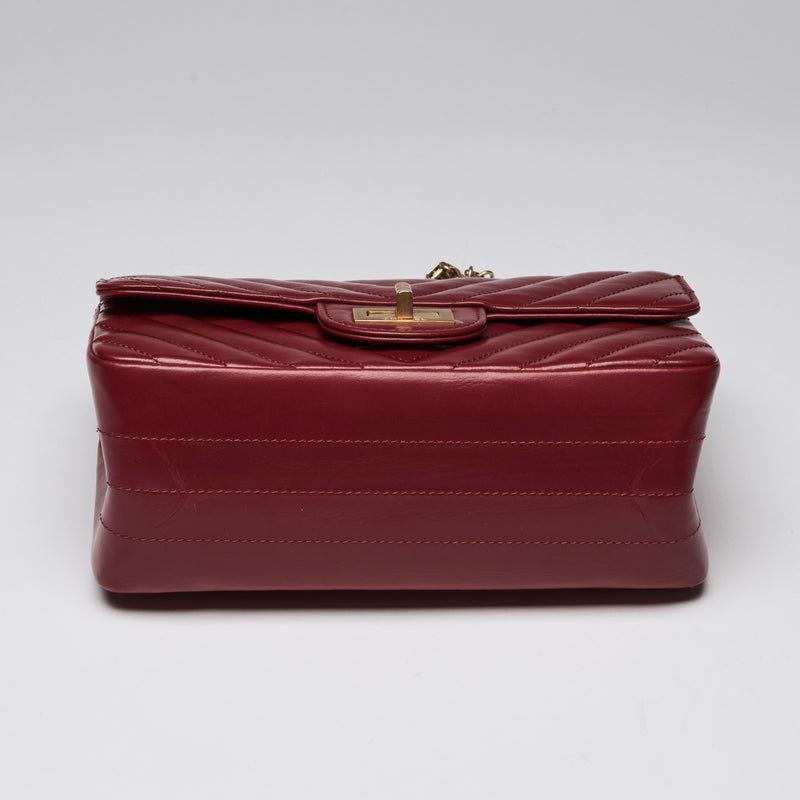Pre-Loved Chanel™ Red Soft Leather 2.55 Mini Crossbody Bag