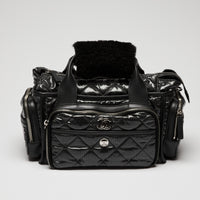 Pre-Loved Chanel™ Black Nylon Sherling Top Handle Hand Bag