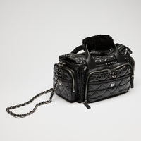 Pre-Loved Chanel™ Black Nylon Sherling Top Handle Hand Bag