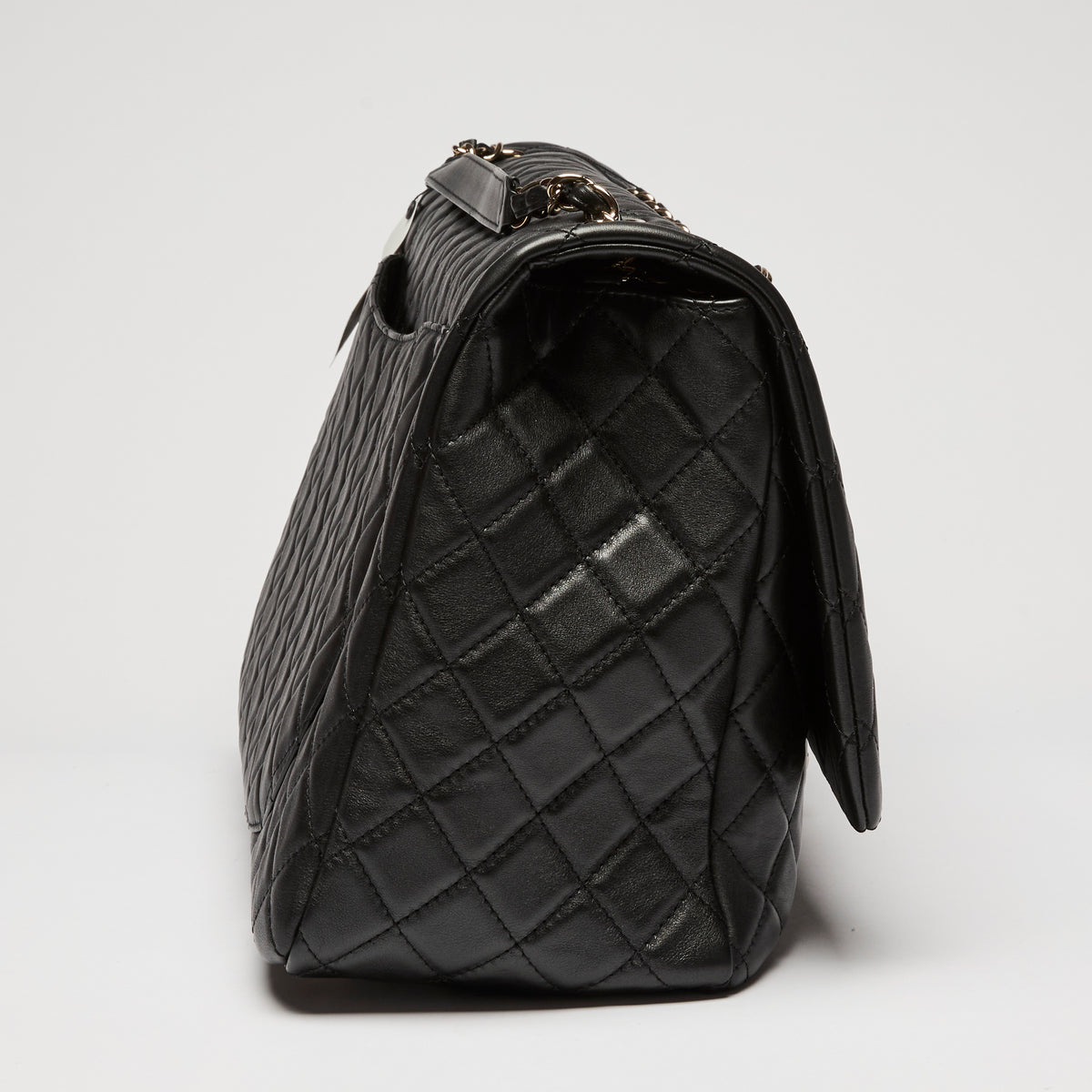 Pre-Loved Chanel™ Black Grained Leather XXL Flap Bag