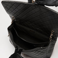 Pre-Loved Chanel™ Black Grained Leather XXL Flap Bag