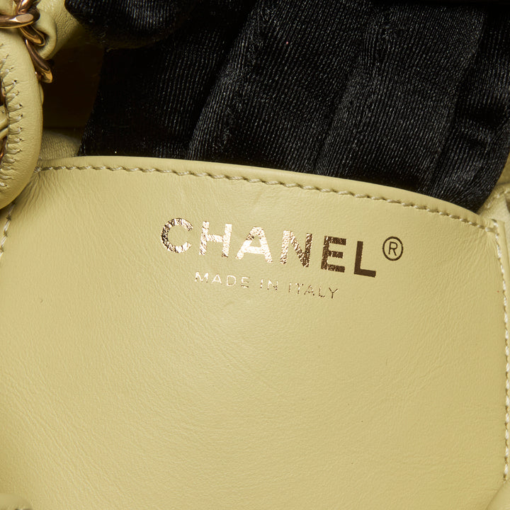 Pre-Loved Chanel™ Yellow Nappa Leather Mini 22 Crossbody Bag
