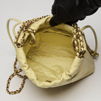 Pre-Loved Chanel™ Yellow Soft Leather Crossbody Bag