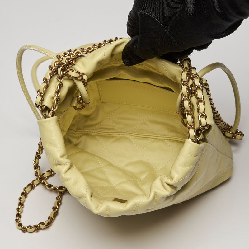 Pre-Loved Chanel™ Yellow Soft Leather Crossbody Bag