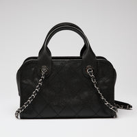 Pre-Loved Chanel ™ Black Pebbled Leather Bowler Bag
