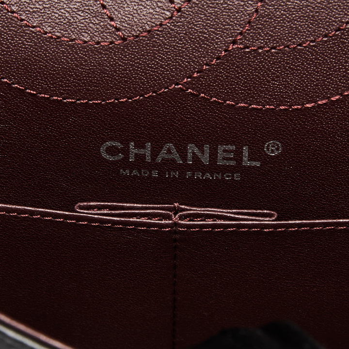Pre-Loved Chanel™ Black Grained Quilted Leather Small 2.55 Double Flap Bag
