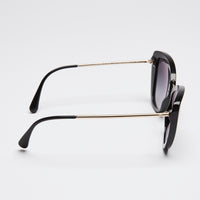Pre-Loved Chanel ™ Black and Gold Cat-Eye Sunglasses