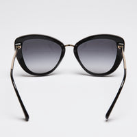 Pre-Loved Chanel ™ Black and Gold Cat-Eye Sunglasses