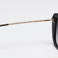 Pre-Loved Chanel ™ Black and Gold Cat-Eye Sunglasses