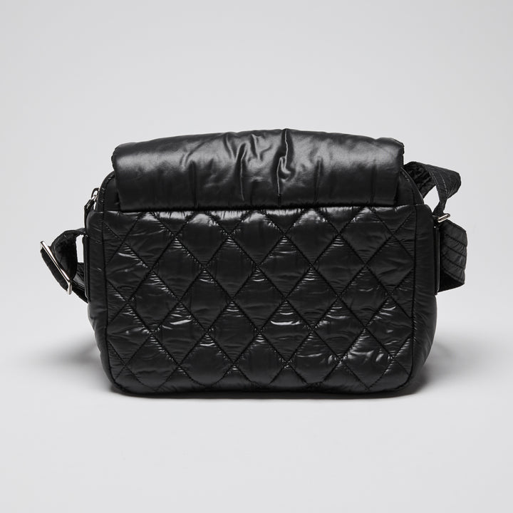 Pre-Loved Chanel™ Black Quilted Nylon Coco Cocoon Messenger Bag