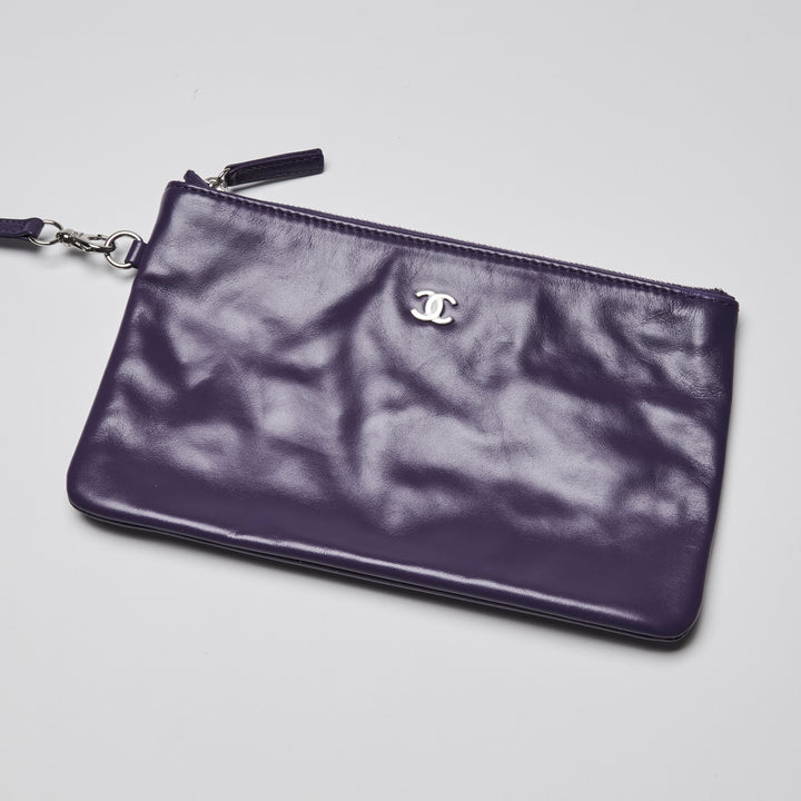 Chanel Purple Calfskin Leather Small 22 Hobo Bag