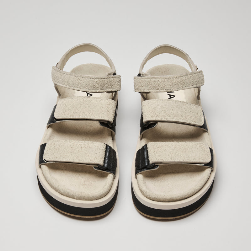 Pre-Loved Chanel™ Beige Suede Dad Sandals Size 38