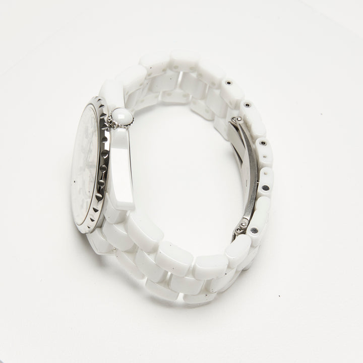 Pre-Loved Chanel™ White Ceramic & Stainless Steel J12 Watch 36.5mm
