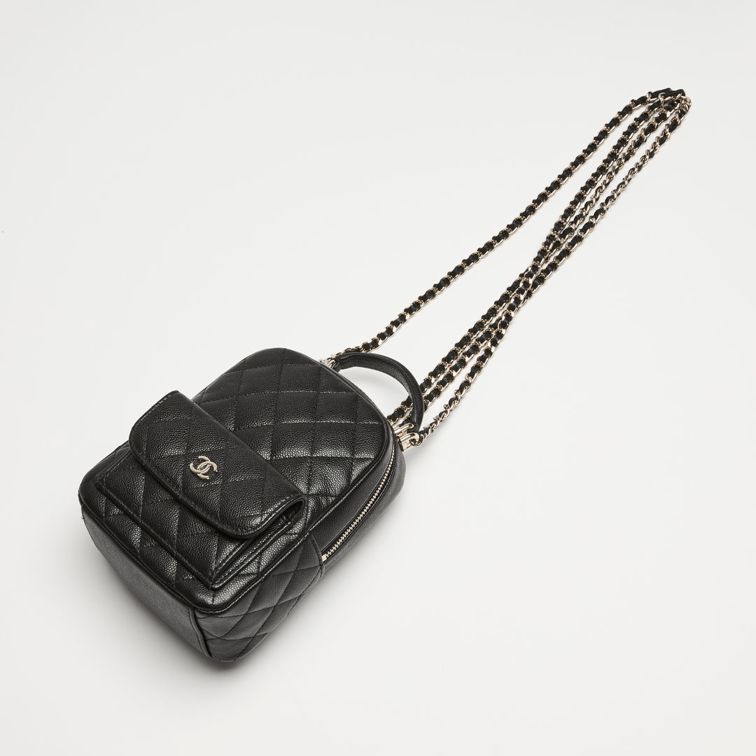 Pre-Loved Chanel™ Black Caviar Leather Mini Backpack