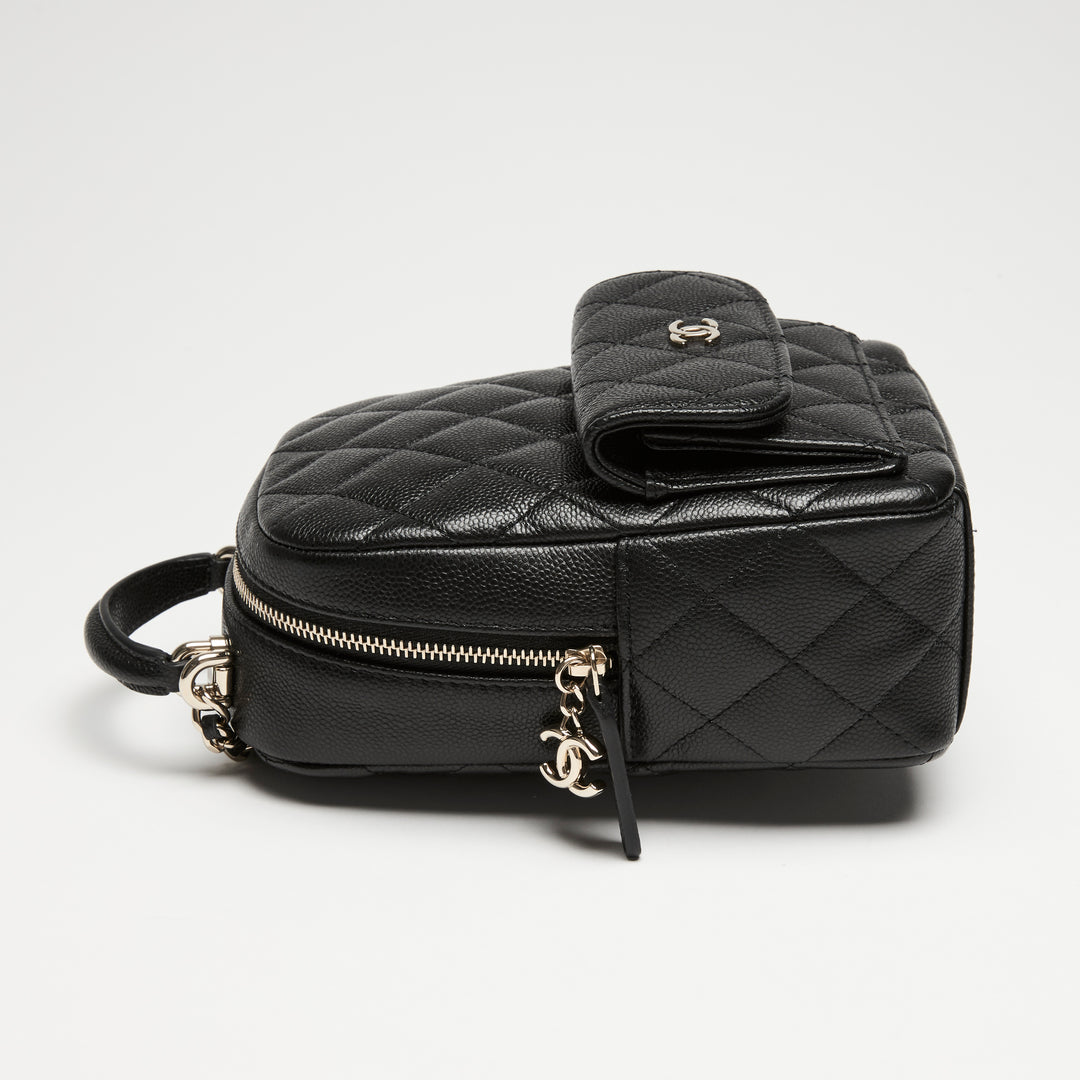 Pre-Loved Chanel™ Black Caviar Leather Mini Backpack
