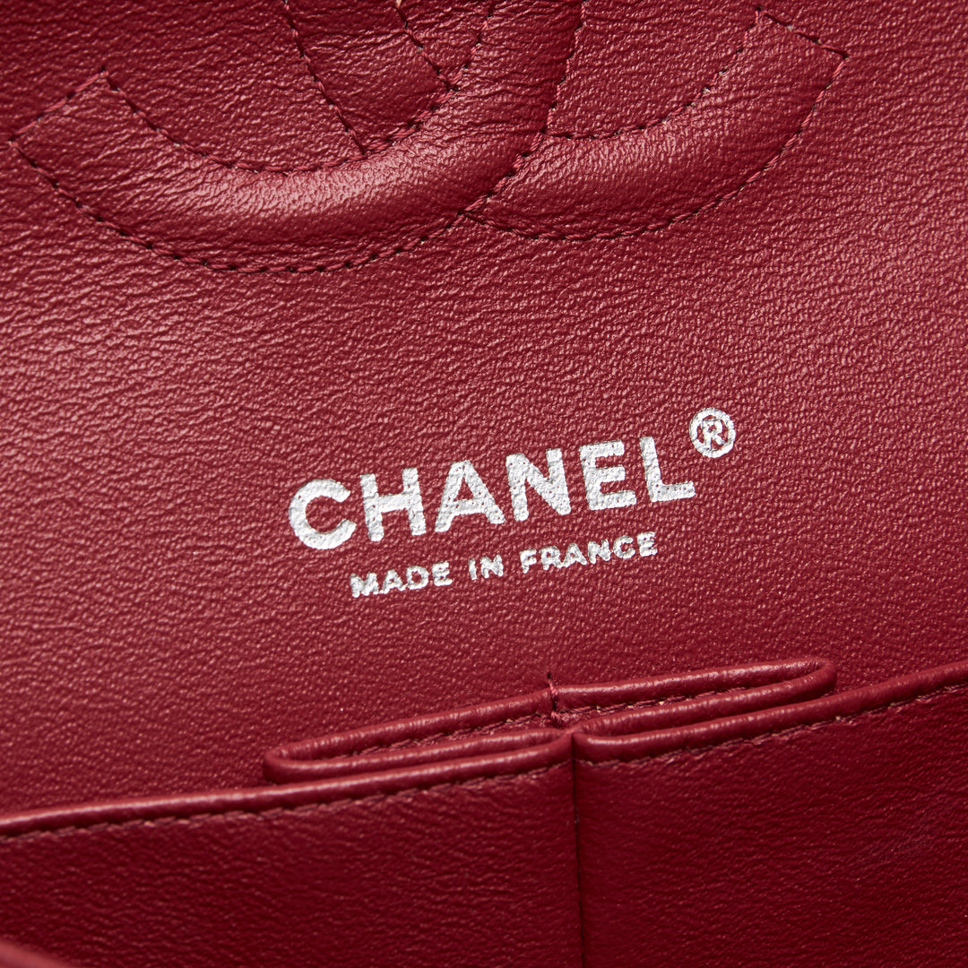 Pre-Loved Chanel™ Red Patent Leather Medium Classic Double Flap Bag