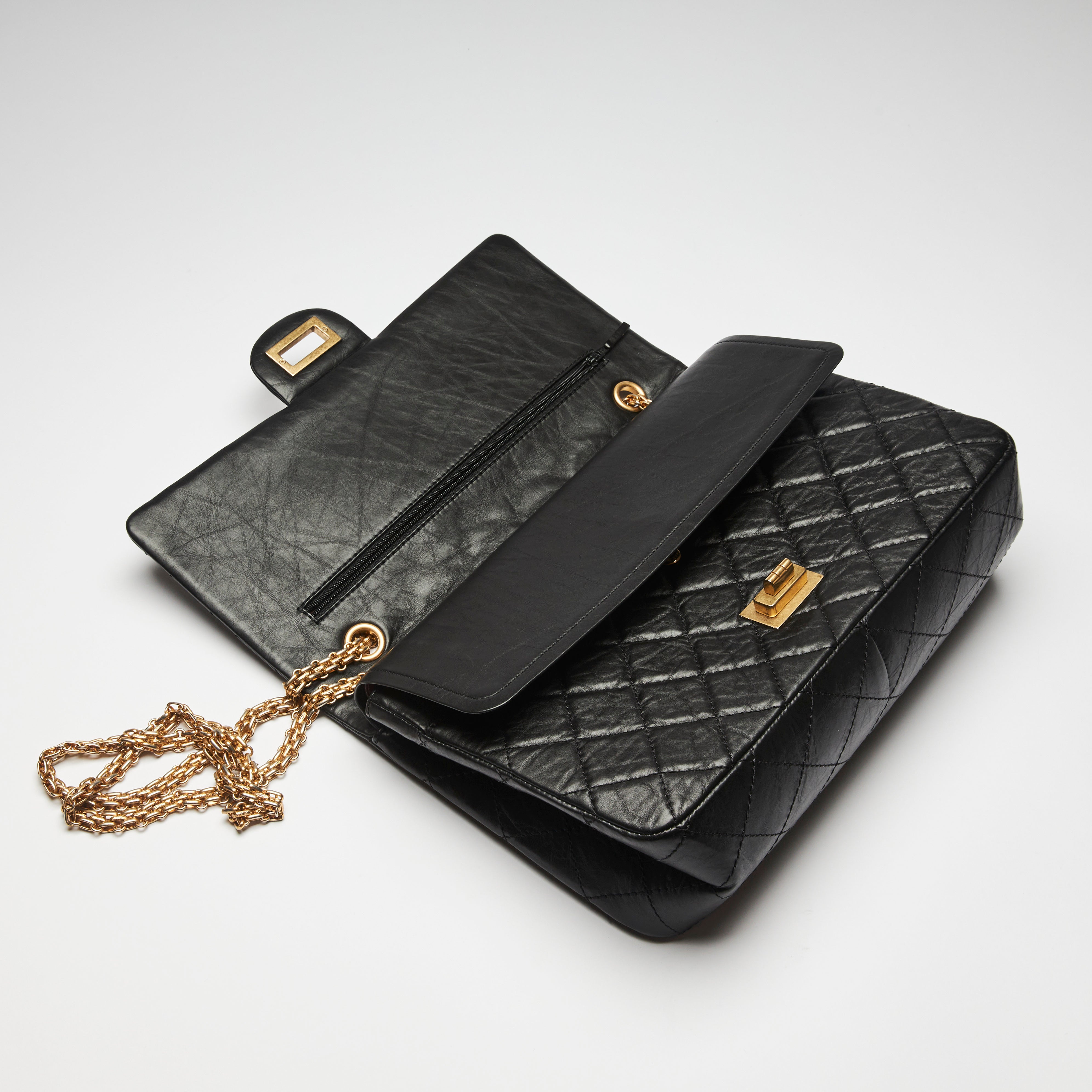 Chanel aged on sale calfskin flap bag