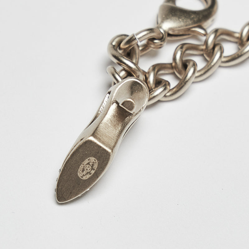Excellent Pre-Loved Aged Champagne Gold Tone Chain Bracelet with Crystal Embellished iconic Charms.(stamp)