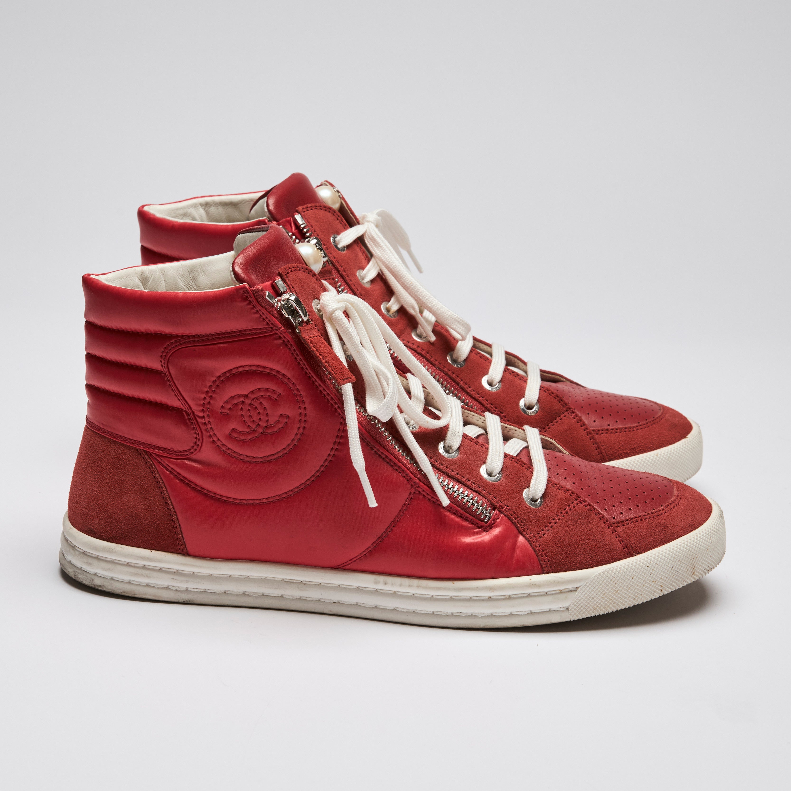 High top chanel sneakers sale