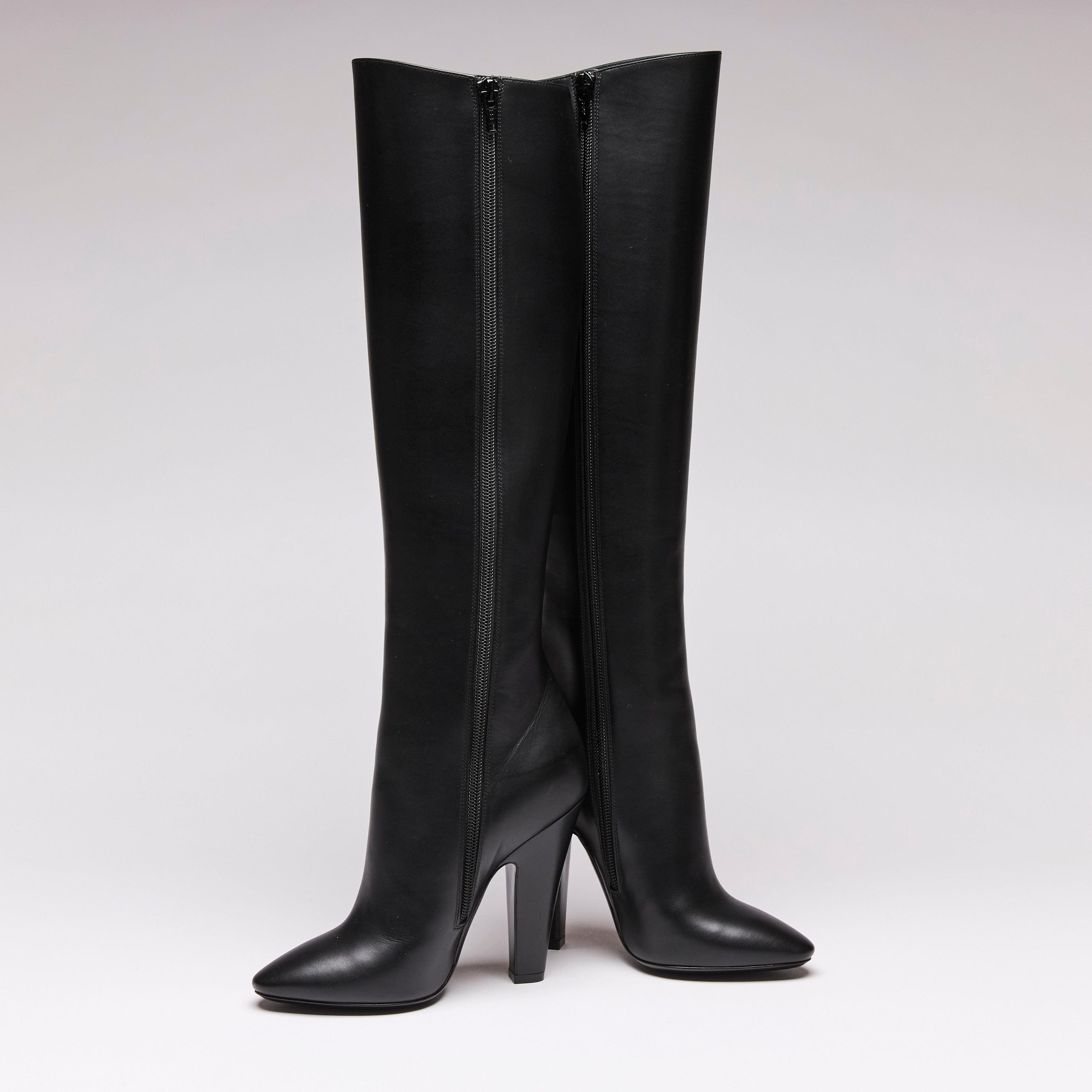 Ysl knee high boots cheap