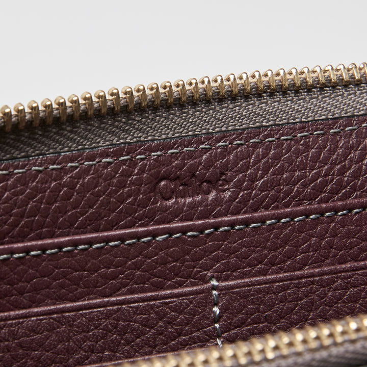 Chloé Tricolour Smooth & Grained Leather Patchwork Envelope Continental Wallet