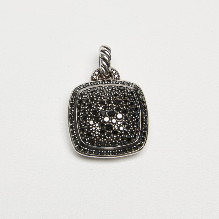 David Yurman Sterling Silver Albion Pendant with Black Pave Diamonds