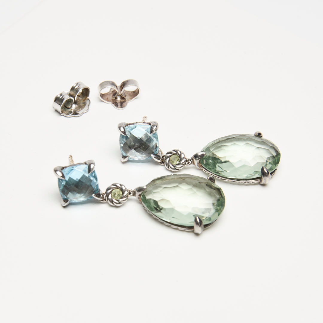 David Yurman Sterling Silver Chatelaine Drop Earrings