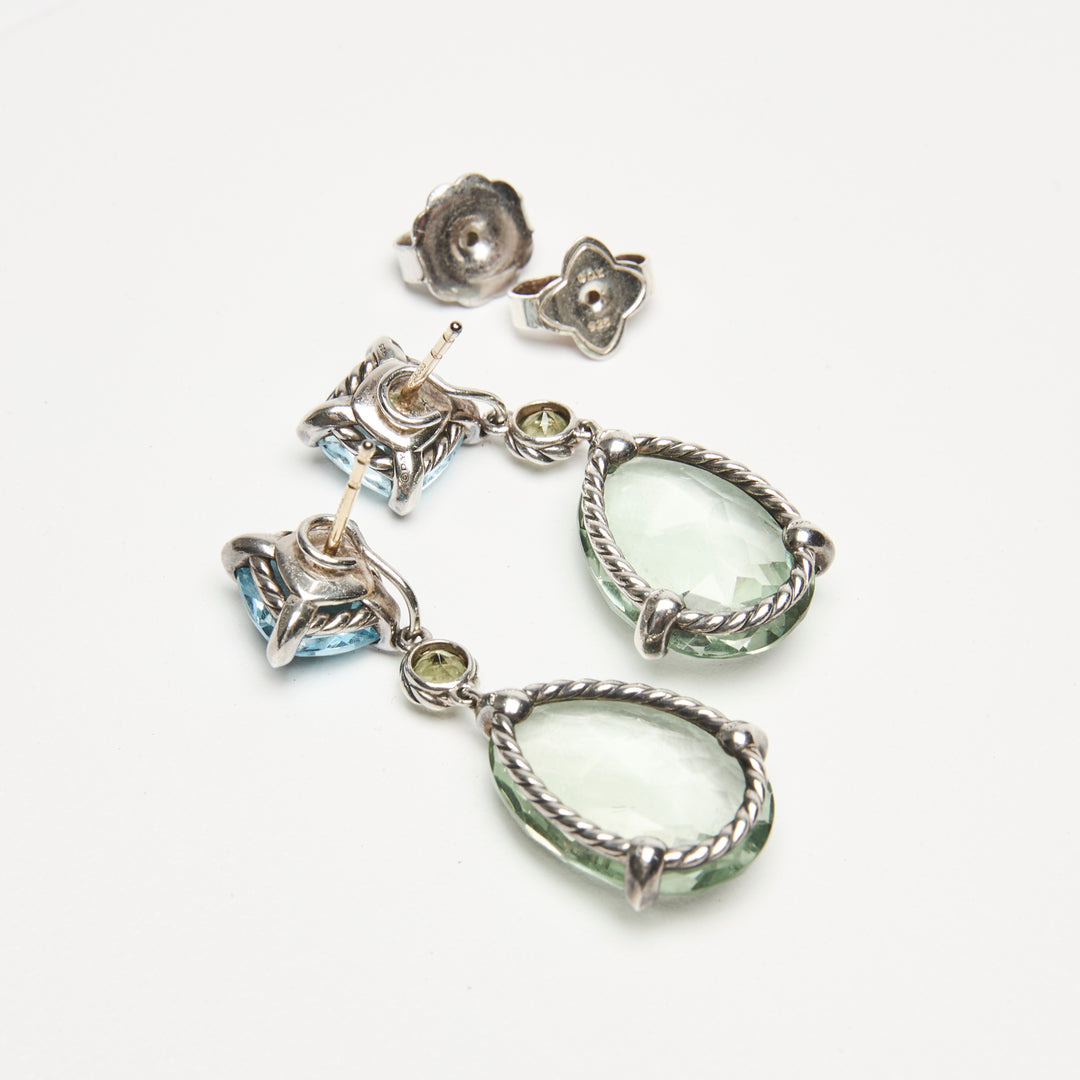 David Yurman Sterling Silver Chatelaine Drop Earrings