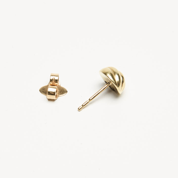 David Yurman 18k Yellow Gold Sculpted Cable Stud Earrings