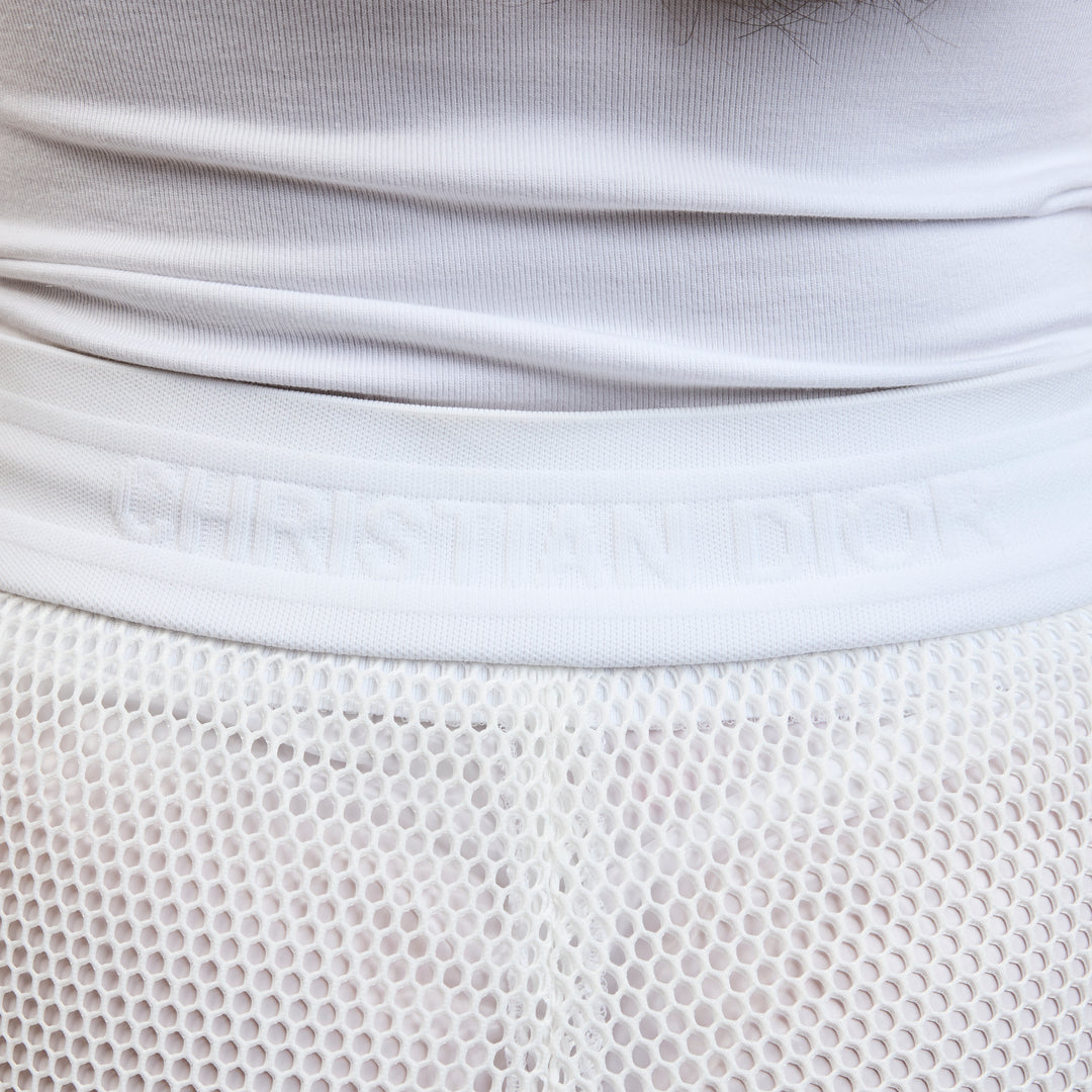 Dior White Mesh Shorts Size 4