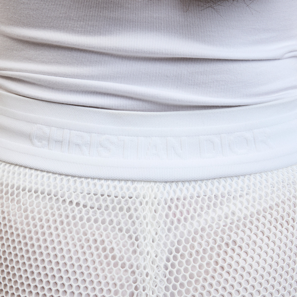 Dior White Mesh Shorts Size 4