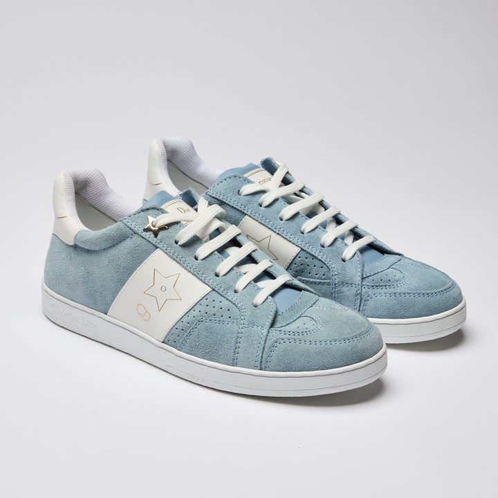 Dior Blue Suede Low-Top Sneakers Size 36.5