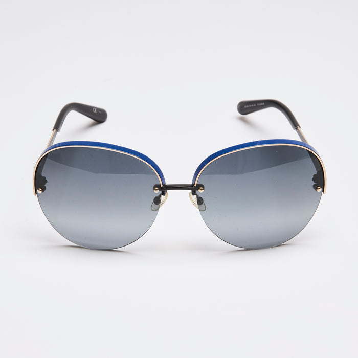 Dior Rimless Sunglasses with Blue Accent