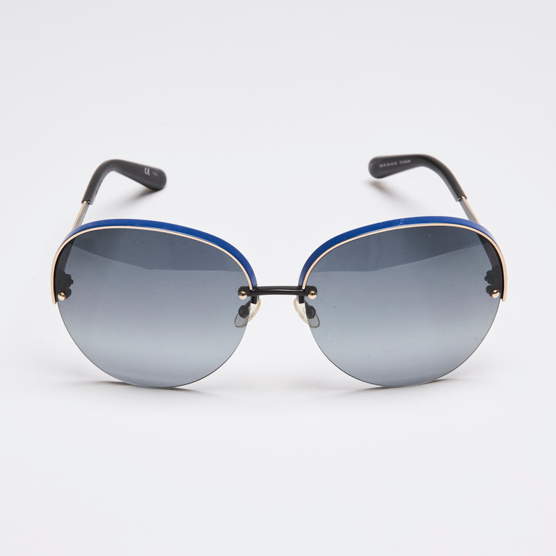 Dior Rimless Sunglasses with Blue Accent