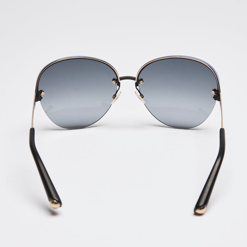 Dior Rimless Sunglasses with Blue Accent