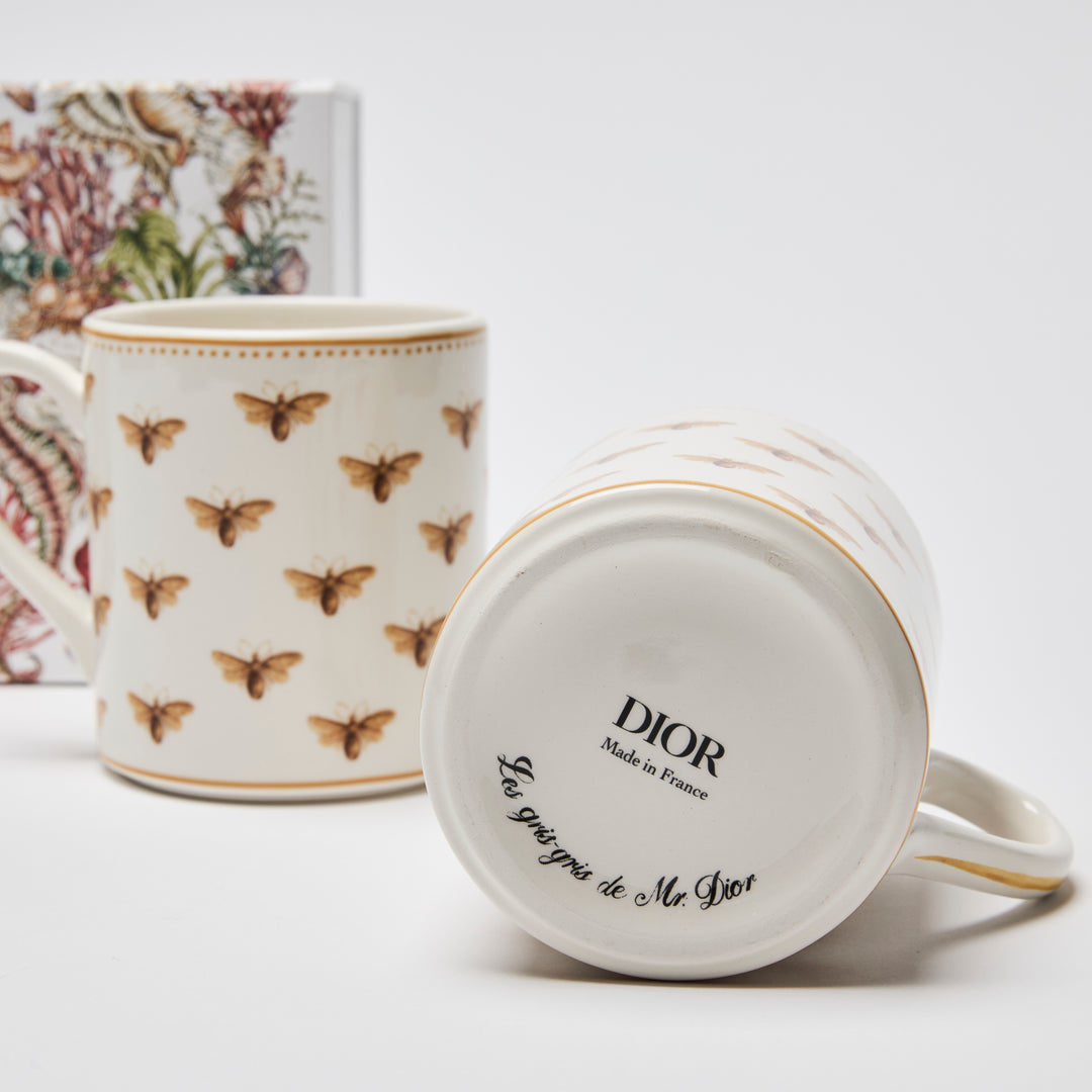 Dior Ceramic with Bee Motif Les Gris-Gris de Monsieur Dior Mug Set