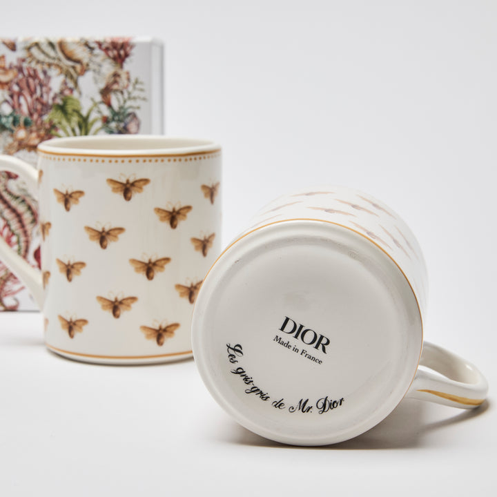 Dior Ceramic with Bee Motif Les Gris-Gris de Monsieur Dior Mug Set