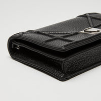 Dior Black Grained Leather Diorama Wallet on Chain