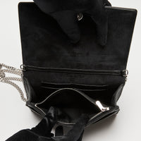 Dior Black Grained Leather Diorama Wallet on Chain