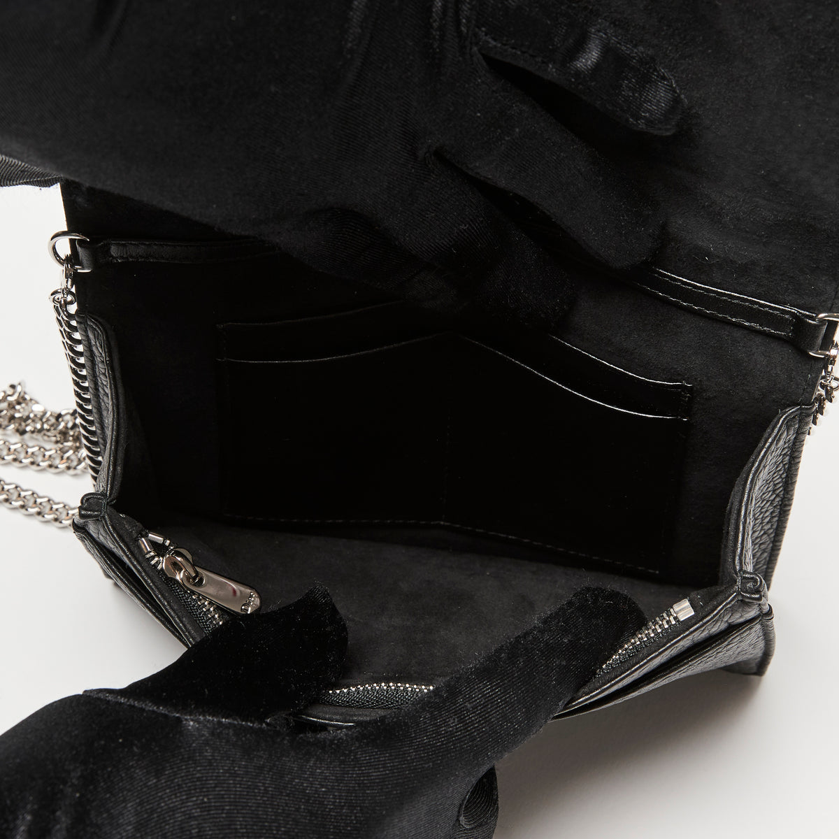 Dior Black Grained Leather Diorama Wallet on Chain
